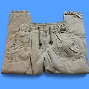 Vintage Gitano barrel leg khaki casual pants actual fit 32x29.5